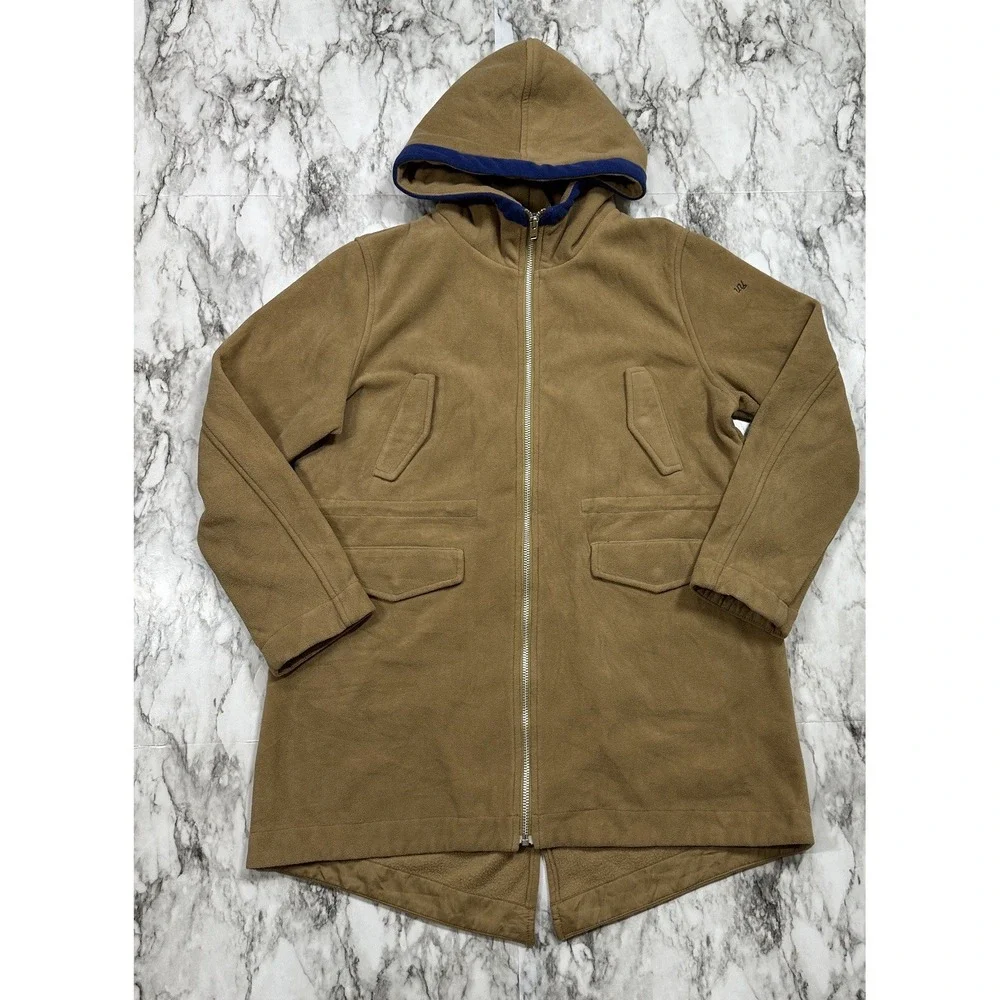 Uniqlo Undercover Full Zip Pocket Hoodie Sz XL (12) Boys Khaki (See Measurements